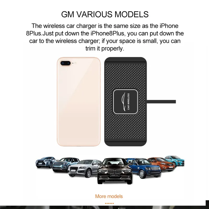 Автомобильное Qi Беспроводное зарядное устройство мобильный телефон быстрая