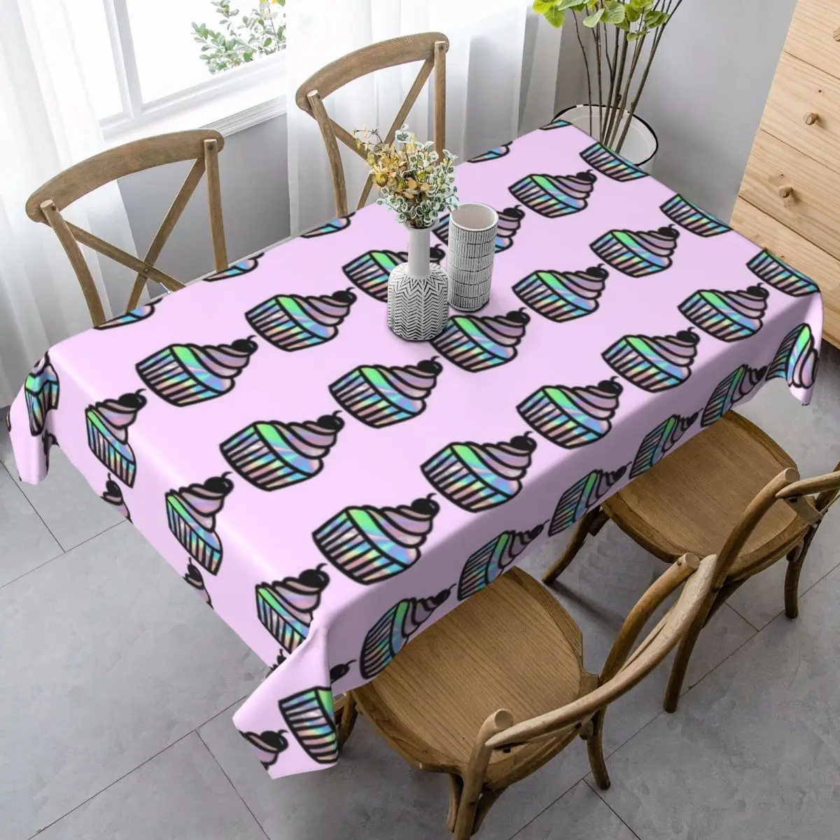 

Holo Tablecloth Protector Wedding Table Cover Retro Custom Polyester Cheap Table Cloth