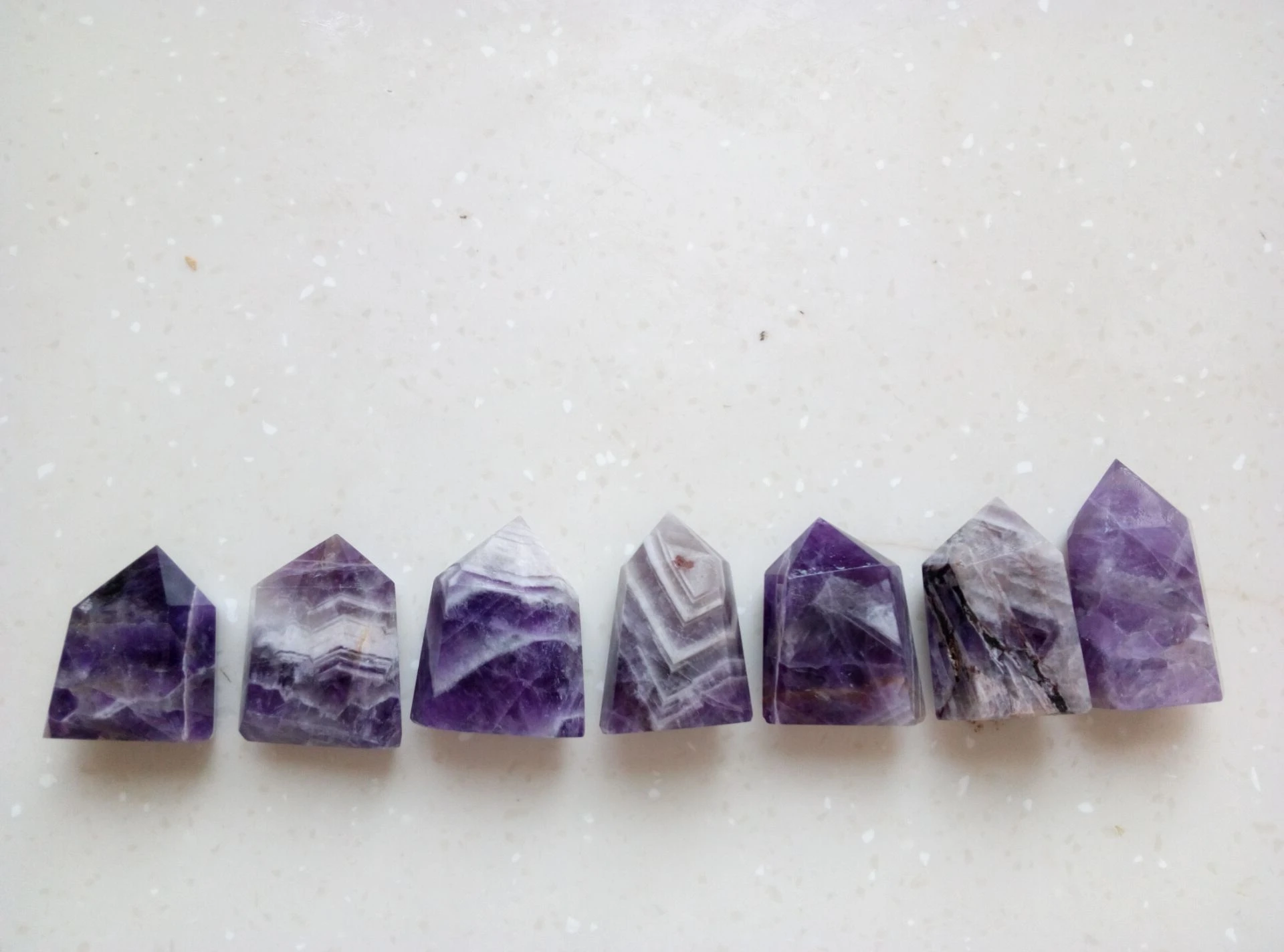 7 шт. натуральный фиолетовый мечта аметист кварц Кристал острый Целебный Камень
