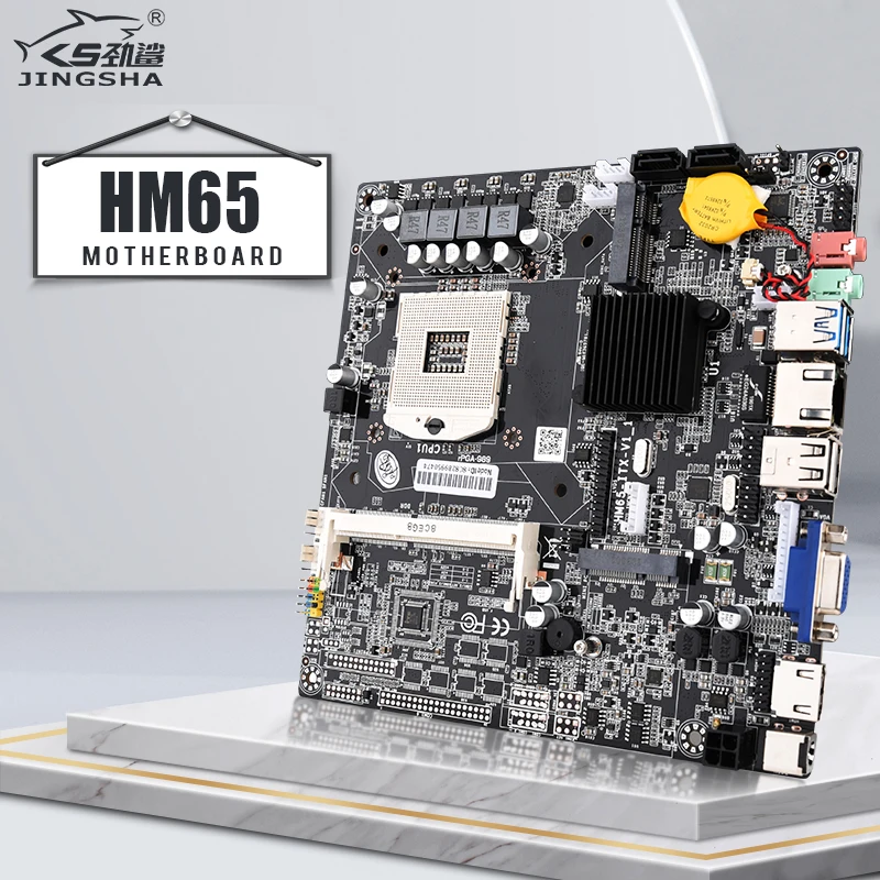 JINGSHA HM65 988 ultra thin aio компьютерная материнская плата mini itx системная для i3 i5 i7