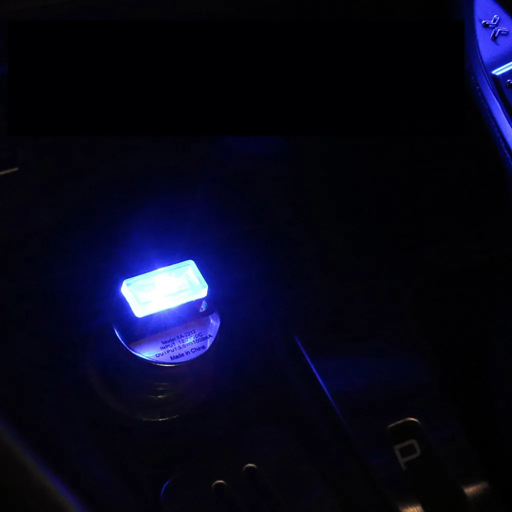 Миниатюрный USB-светильник неоновая Светодиодная лампа для салона автомобиля