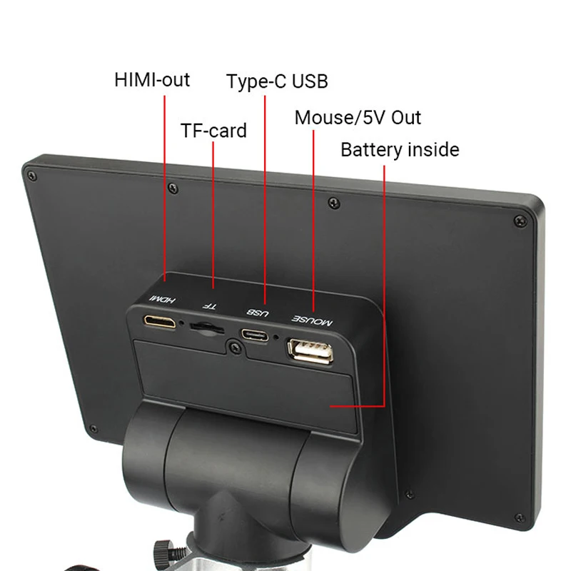 

1080P 16MP HD 7 inch LCD Display TF USB HDMI WIFI Video Digital Microscope Camera with 100X 130X 180X 300X Zoom C mount Lens
