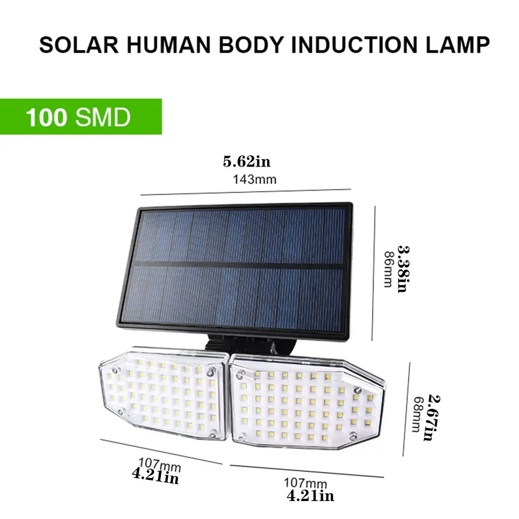 

Super Bright Solar Lights LED IP65 Waterproof Outdoor Indoor Induction Wall Lamp With Adjustable Head Wide Lighting Angle