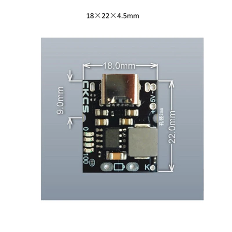 CKCS Type-C USB 5V 2A 1S однострунная литиевая батарея Зарядка модуль сброса зарядная