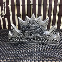 antique collection retro study four treasures pen holder embossed dragon pattern double sided dragon pen holder