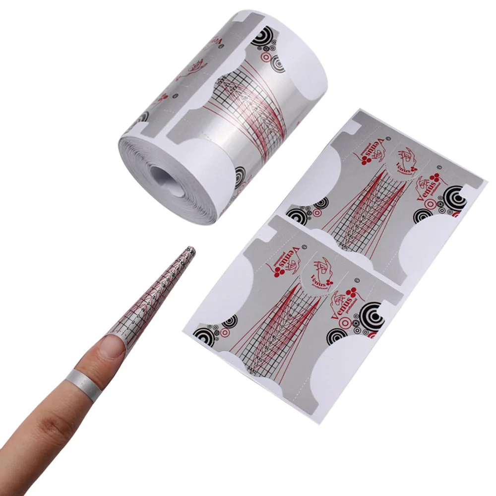 

Nail Art Tools Nail Forms Silver Extension Acrylic Builder Form Guide For Nail Extension Stencil Manicure Tools