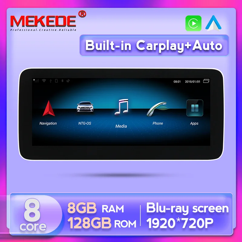 

Автомобильный gps-навигатор Android 10, 8 + 128 ГБ, для Mercedes Benz A W176 CLA C117 X117 GLA X156, встроенный carplay + авто, 4G DSP, Blu-Ray экран