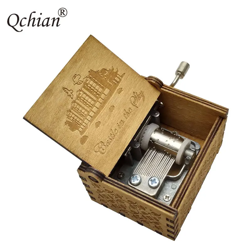 Новые поступления деревянная музыкальная шкатулка тема замка Лапуты в небе