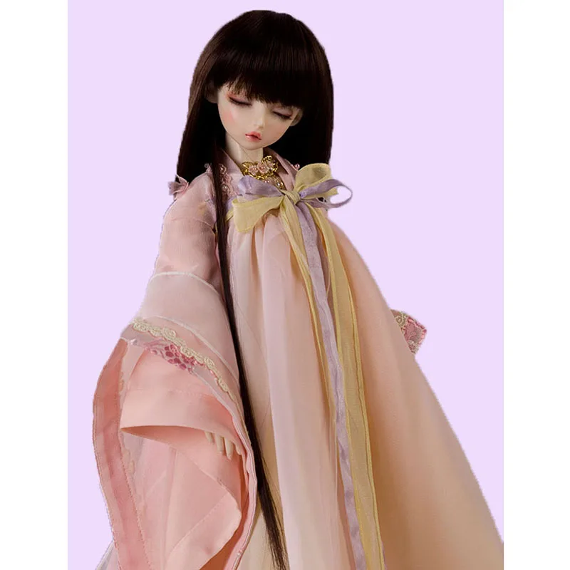 1/3 1/4 1/6 1/8 Bjd SD кукла парик высокая температура провод длинный черный прямой для