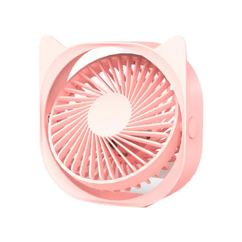

Mini Portable USB Charging Fan 3 Speeds Adjustable Desktop Cooling Fan Cooler with Ears for Office Car Home Travel Holiday Beach