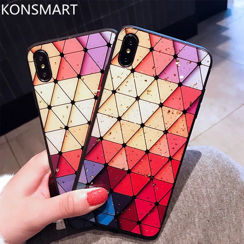 Чехол для телефона с сеткой iPhone 6 6s 7 8 X XS XR XSMAX Обложка блестками Золотая фольга