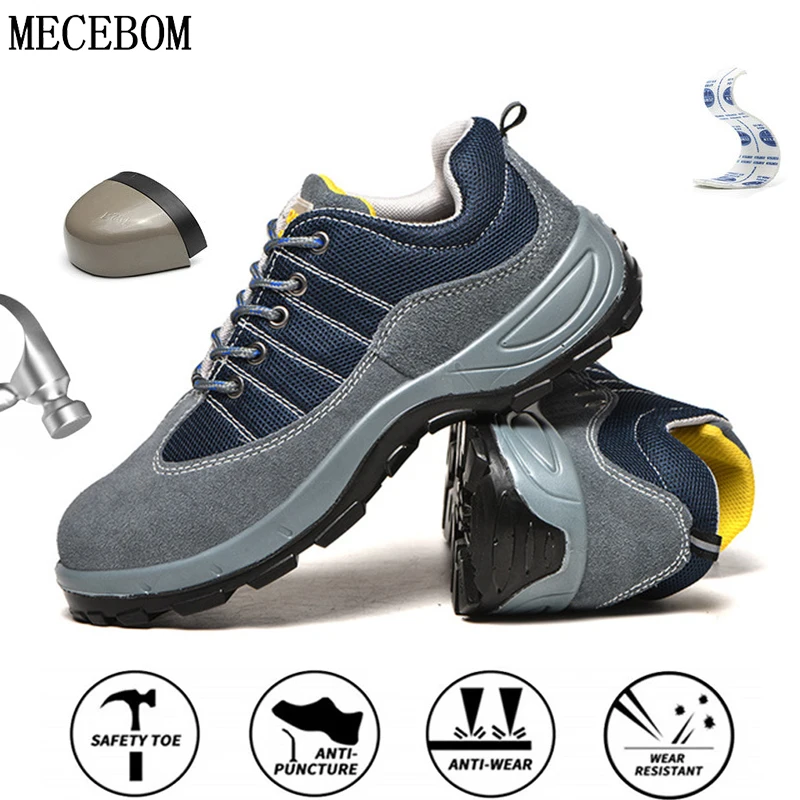 

2021 New Work Safety Boot for Men Static Anti-Smashing Steel Toe Indestructible Anti-puncture Protective Shoes Outdoor Men Shoes