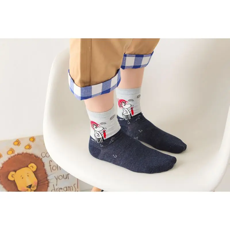 Новые корейские женские хлопковые тапочки с иллюстрацией бегемота носки