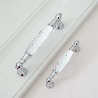 3 75 5 glass dresser handles drawer handles pulls knob chrome clear silver black modern crystal kitchen cabinet handle pull