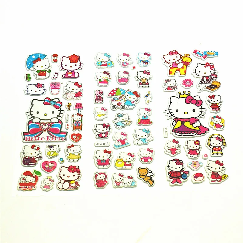 20/10/5PC Hello Kitty Cartoon Birthday Party Gift Present Supplies Sticker Baby Shower Girls School Reward 3D Bubble PVC | Дом и сад