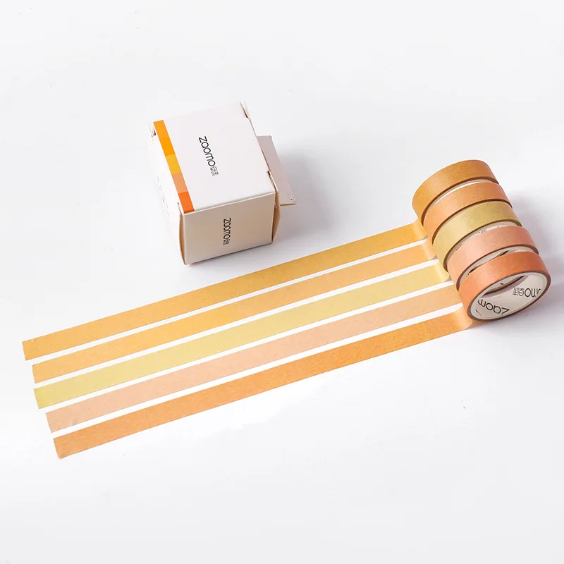 5Pcs/pack Simple Solid Color Masking Tape Set Kawaii Muji Washi Tape Diary Journal Decor Adhesive Tape Christmas Washi Tape D20 - Цвет: 06