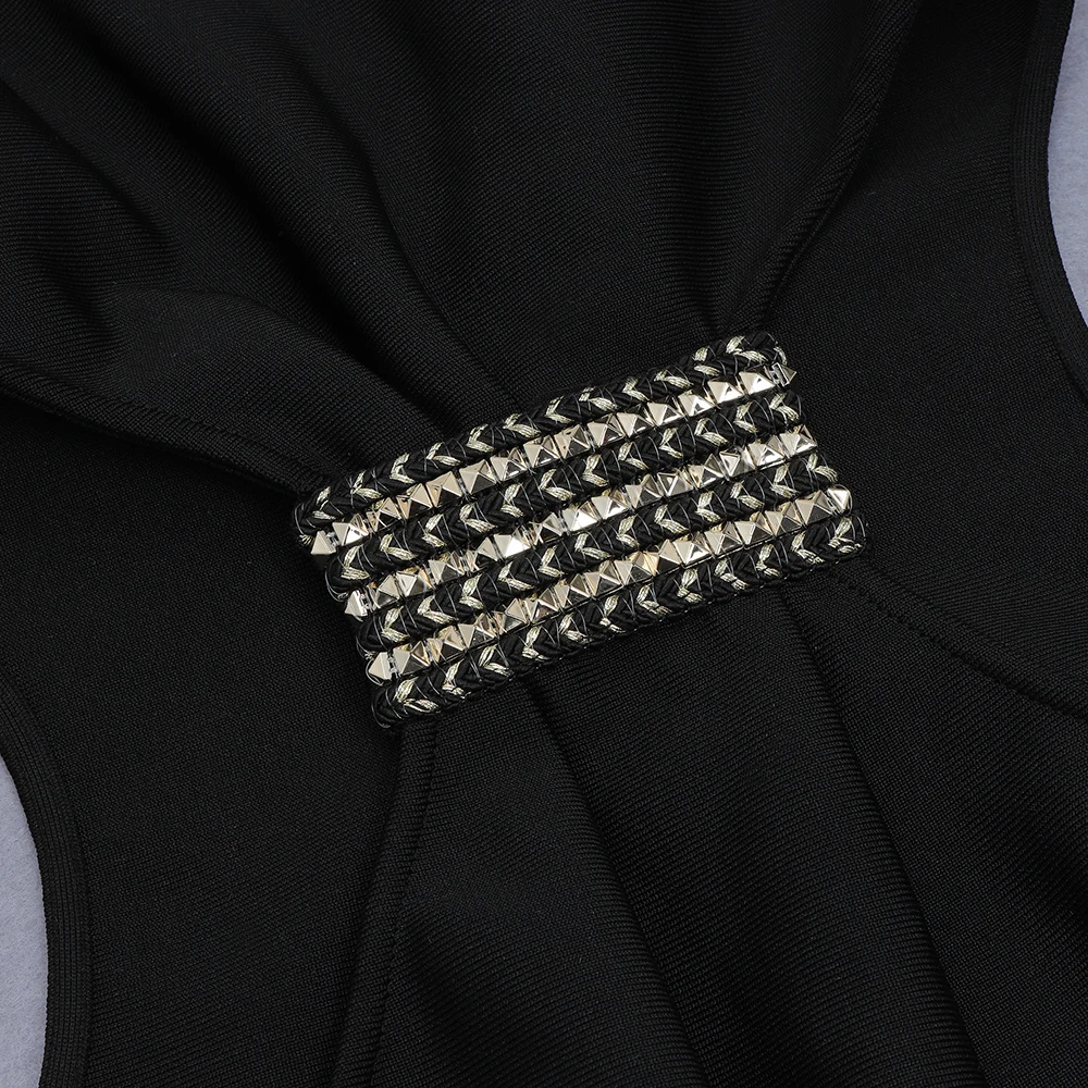 

Sexy Women Designer 2021 New Fashion Black Bodycon Hollow Out Long Sleeve Party Dress Vestidos