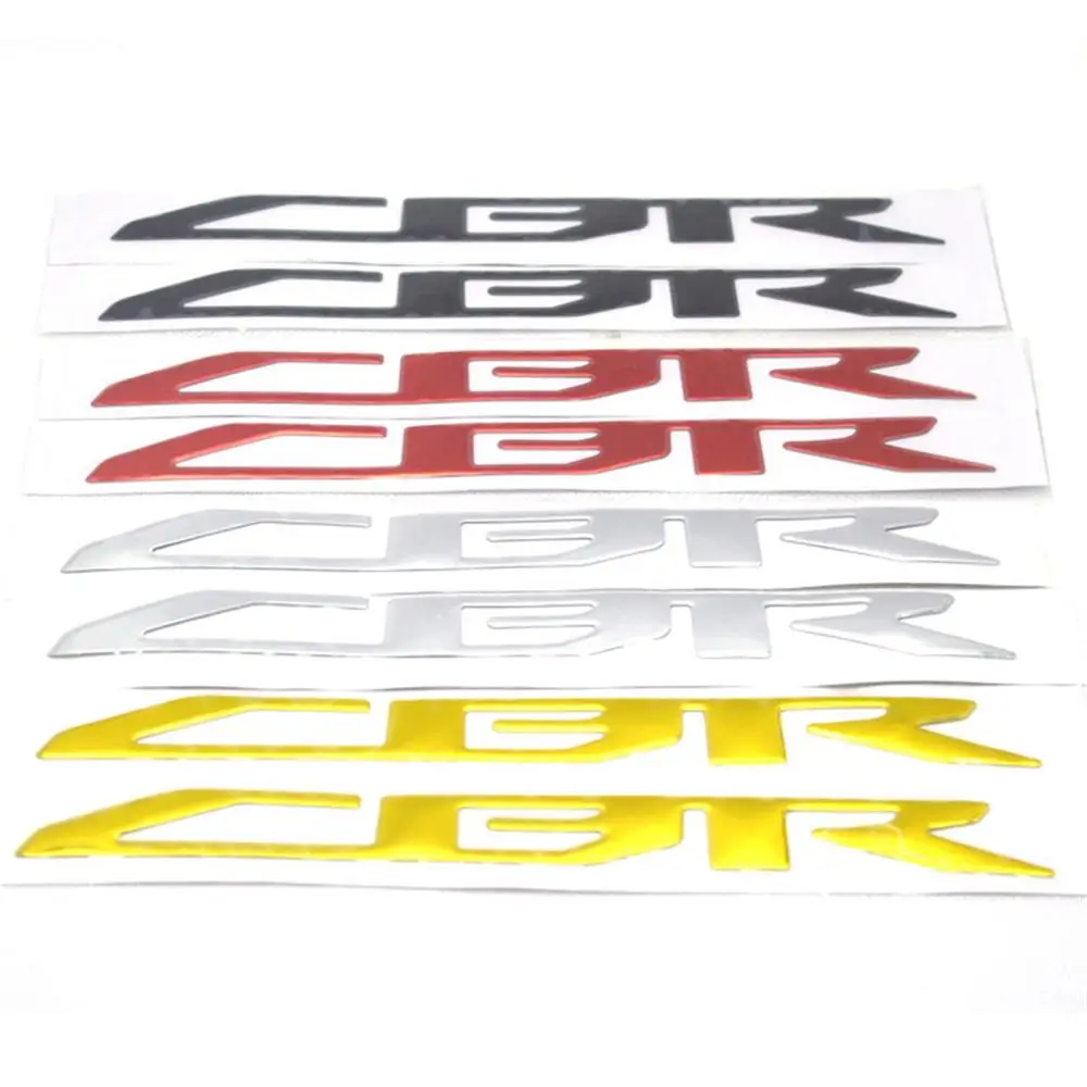 Motorcycle 3D Chrome CBR HRC LOGO Decals Fairing Stickers Emblem for Honda 600RR 1000RR 300R 250R 650F 500R CBR600 F4i | Автомобили и