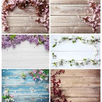 shengyongbao vinyl custom photography backdrops flower and wood planks theme photography background dst 1019