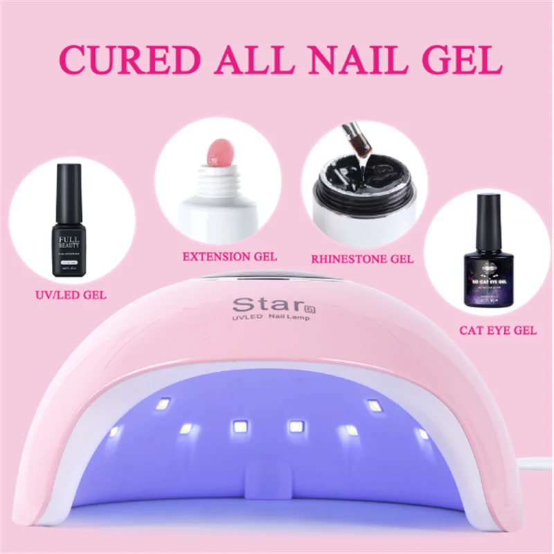 

36W Intelligent Induction Painless Mode Quick-drying Nail Lamp LED Phototherapy Machine Dryer Nail Polish Glue Baking Lamp