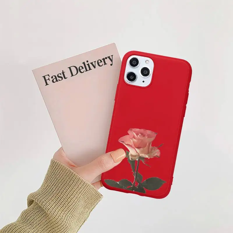 

Daisy flower rose Customer Phone Case Candy Color for iPhone 6 7 8 11 12 s mini pro X XS XR MAX Plus