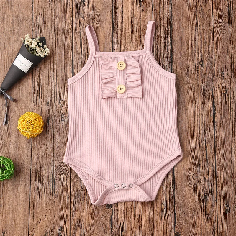 Комбинезоны для новорожденных одежда маленьких девочек Летний комбинезон без