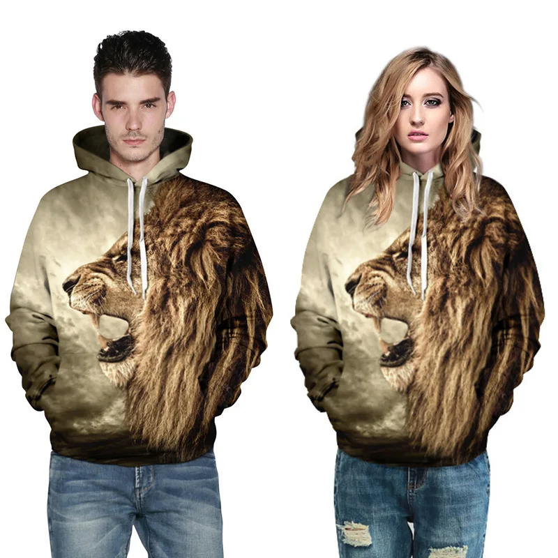 

Animal Lion 3D-printed Men's Hoodie Men's and Women's Casual Hoodie Street Wear Hoodie Casual Looser Plus Size Couple's Hoodie