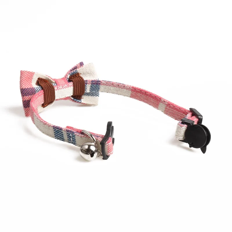 Ошейник для питомца кота бантом колокола милый Безопасность аварийное