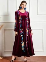 velvet abaya dubai turkey islam arabic pakistani muslim hijab dress robe longue femme ladies dresses for women moroccan kaftan