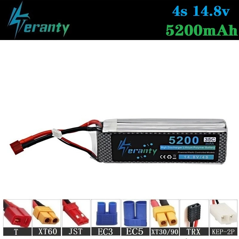 100% Ёмкость 4S 14 8 v 5200 мА/ч 35C LiPo Батарея для дрона с дистанционным управлением RC
