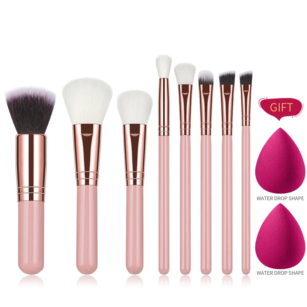 

8 Pcs Pink Wooden Handle Makeup Brushes Set Cosmetic Foundation Powder Blush Eyeshadow Professional Makeup Brush Beauty Tools