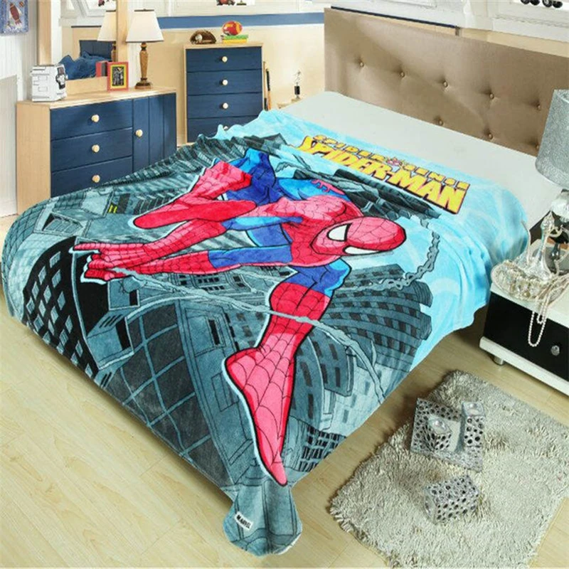 

Disney Spiderman Cartoon Soft Warm Coral Fleece Plush Blanket Throw 100x140cm on Crib Plane for Baby Kids Boys Birthday Gift