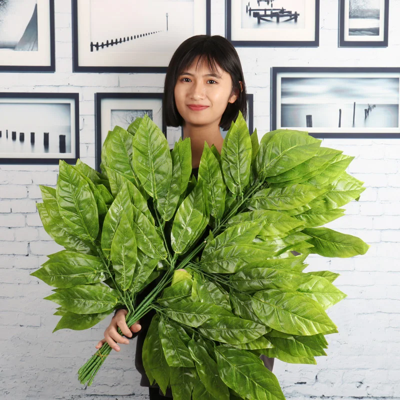 Большие искусственные листья гинкго настенный материал для растений