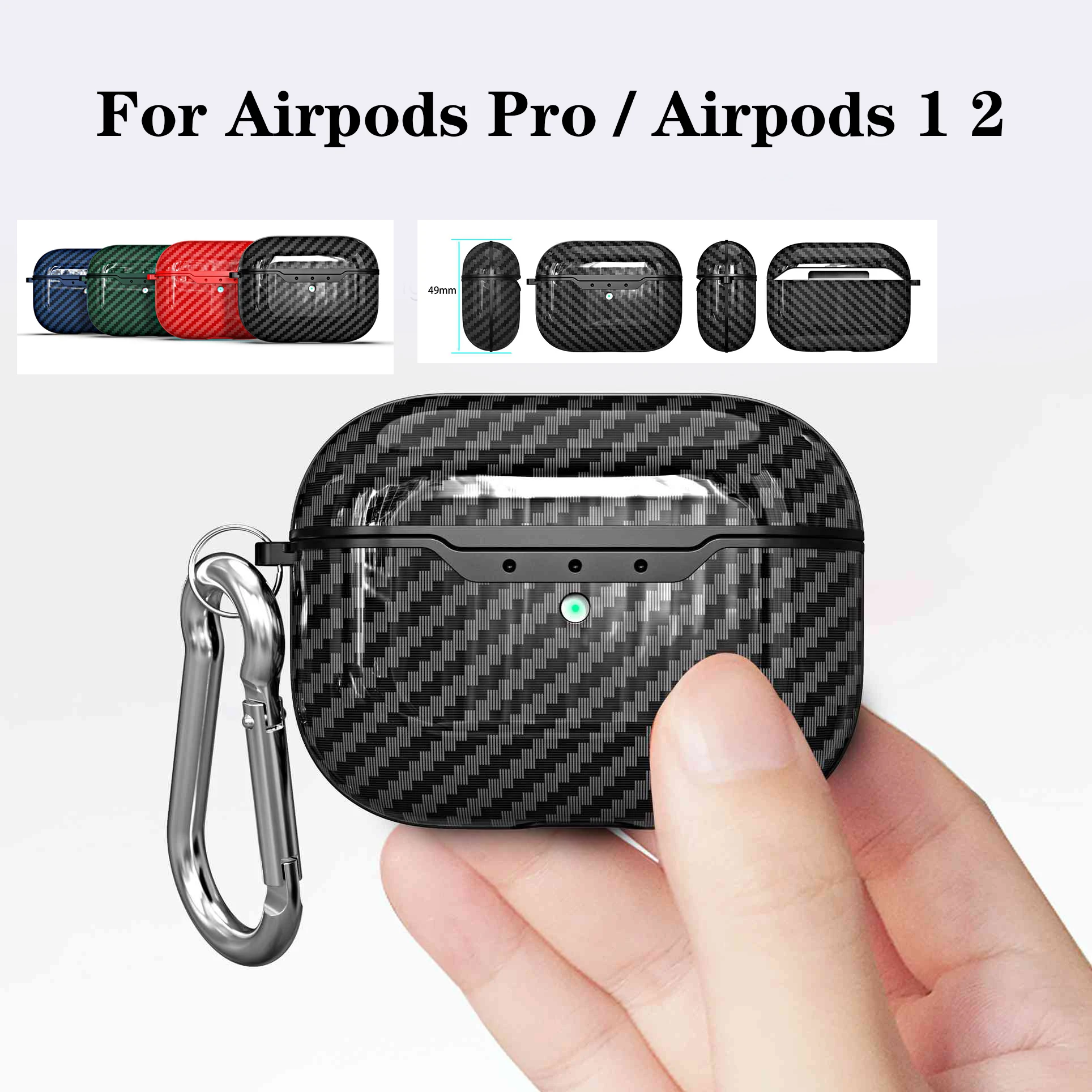 Для AirPods Pro 3 чехол Роскошная кожа личи/углеродное волокно силиконовый защитный чехол для Airpods 2 AirPods 3 Bluetooth чехол для наушников