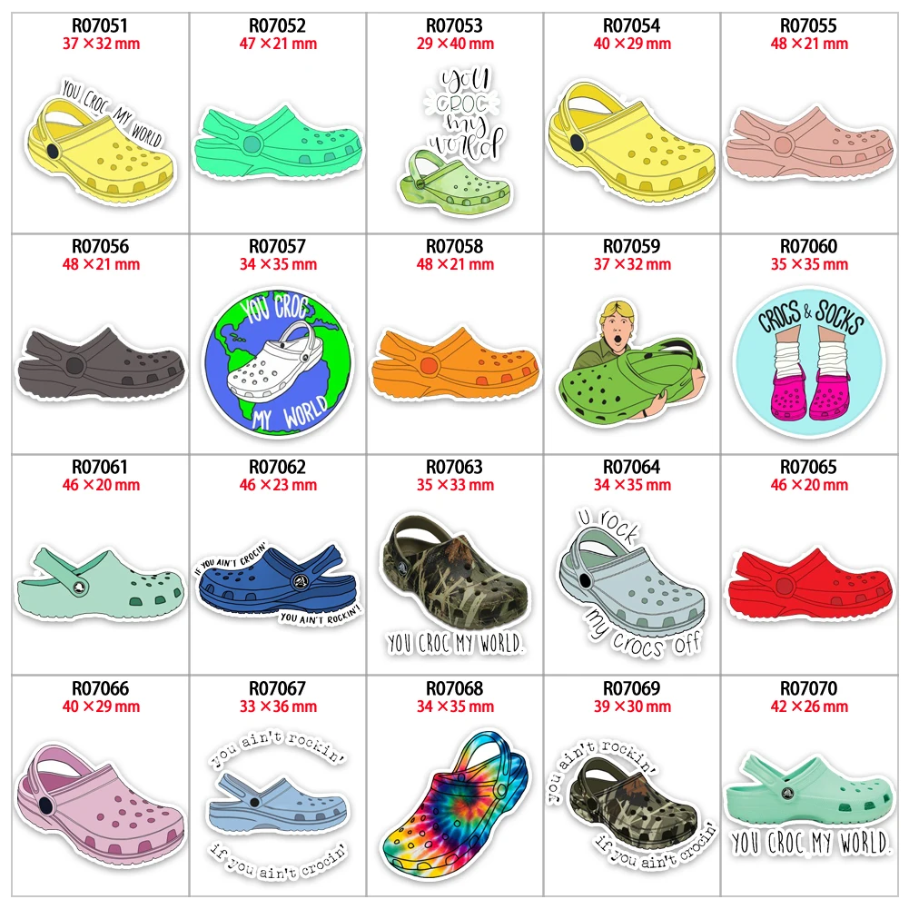 

Colorful Hole Shoes Planar Resins You Croc My World Flatback Resin for Phone Decorations Accessories 10pcs