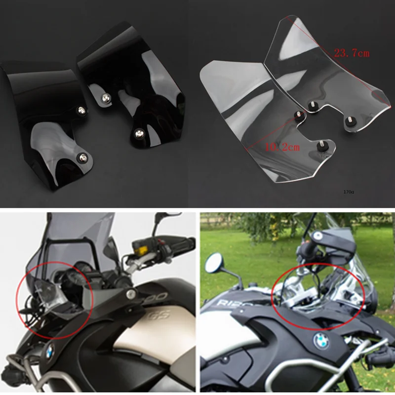 

Transparent/ Smoke Motorcycle Windshield Windscreen Ventilation plate side panels For R1200GS 2004-2012 R 1200 GS 04-12