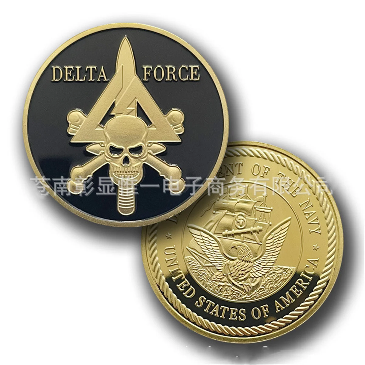 

Ships Rare US Military Medal Marine Corps Coin Challenge Hard Skull Coin American Eagle Gold Coins Collectible