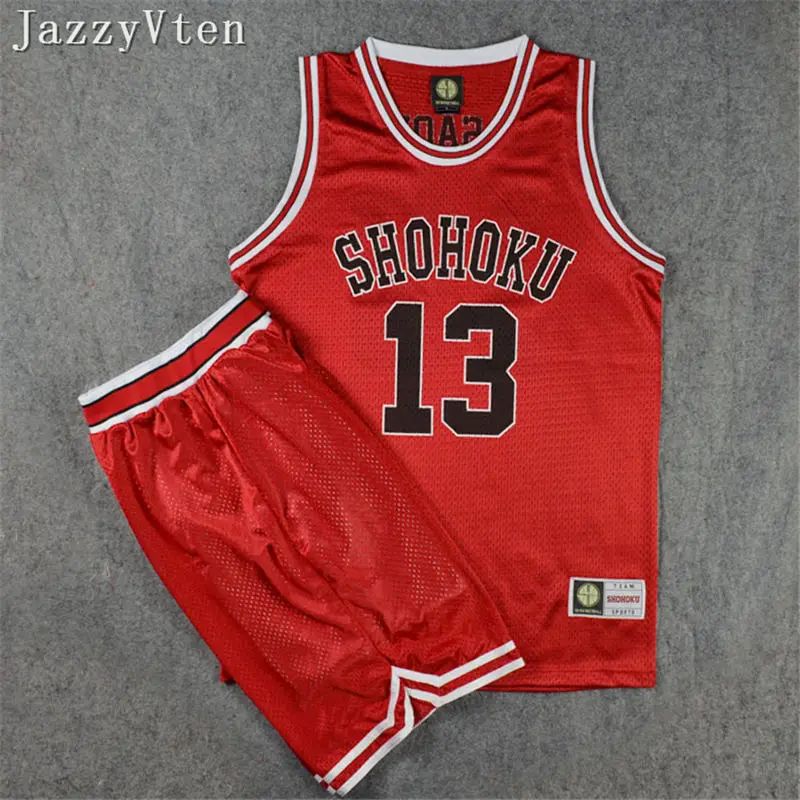 Косплей Shohoku 12 # ISHII 9 KAKATA 13 SASAOKA 15 KUWATE баскетбольный трикотажный комплект с шортами
