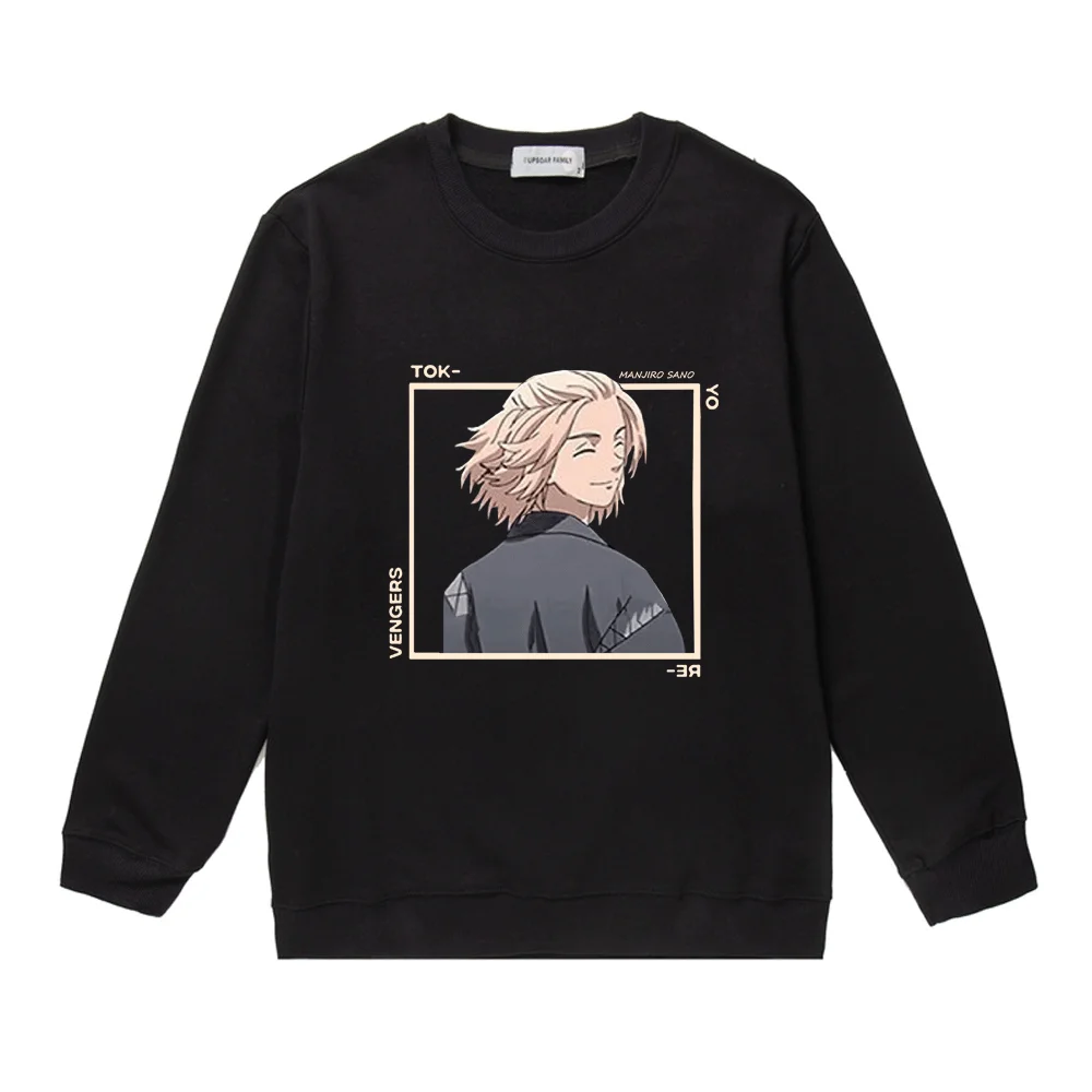 

Anime Tokyo Revengers Print Sweatshirt Manga Baji Keisuke Casual Street Pullover Men Women College Youth Trend All-match Sweater