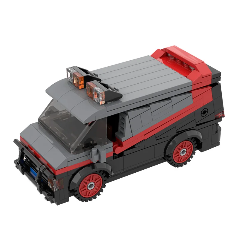 MOC-50493 высокотехнологичных A-Team GMC Vandura Ван моделирование автомобиля строительные