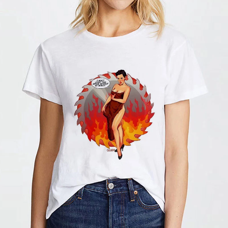 Футболка женская с коротким рукавом модная белая тонкая хипстерская рубашка