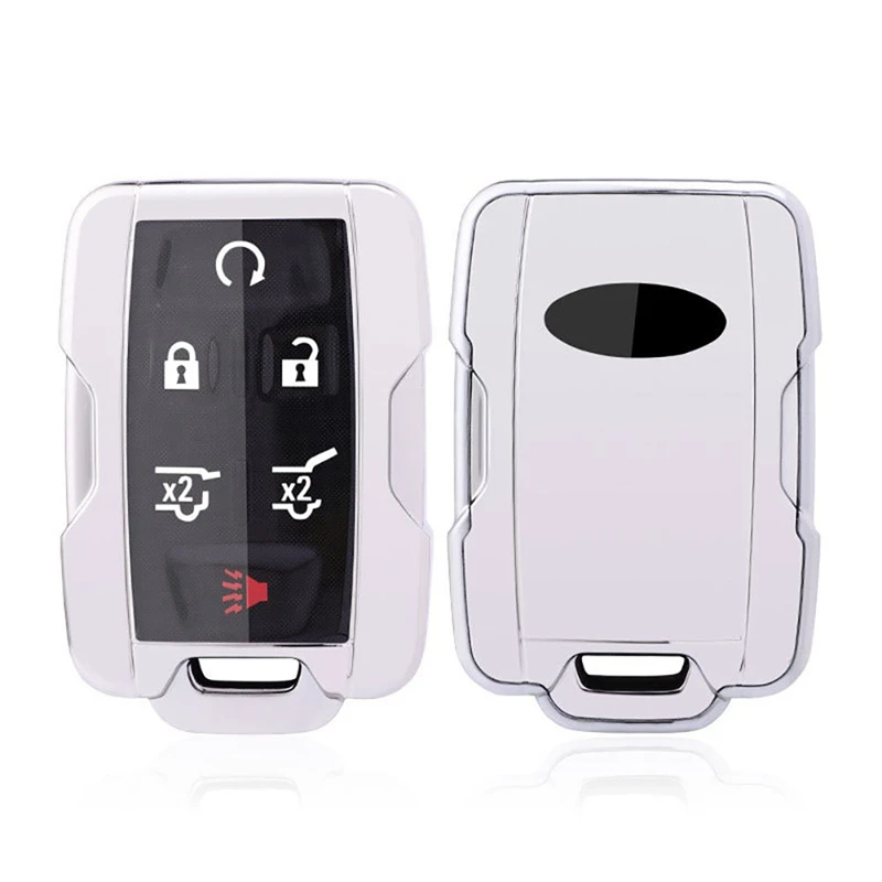 

Smart Key Fob Cover Case Smart Remote Control Protector 3/4/5 Button for Chevrolet Silverado Suburban Tahoe GMC