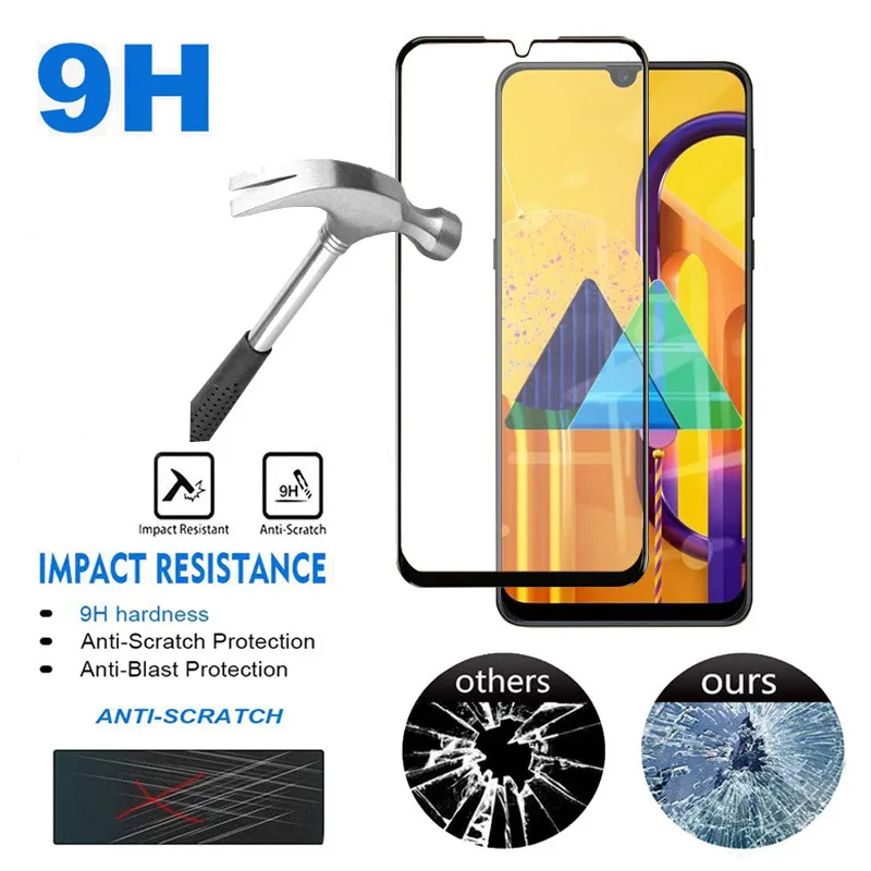 Закаленное стекло для Samsung Galaxy A51 A71 A50 Защитное экрана M30s A10 A20 A30 A40 A70 A01