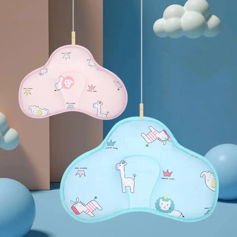 

Cloud Shape Baby Sleeping Pillow Newborn Soft Breathable Head Cushion Head Support Neck Protector Cotton Core+ Pillowcase