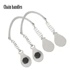 Новинка, пара цветочных кожаных ручек из искусственной кожи с цепочкой со съемным наконечником, двойная металлическая цепочка для O-Bag для EVA Obag, женская сумка