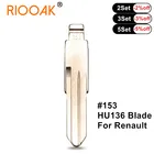 10 шт. металлический сменный необработанный откидной дистанционный Автомобильный ключ KD HU136 #153 для Renault Megan Dacia Clio Duster