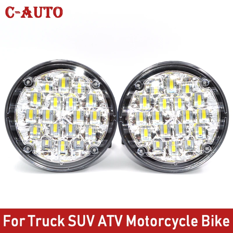 1 пара светодиодный DRL круглые дневные ходовые огни светильник автомобиля головы