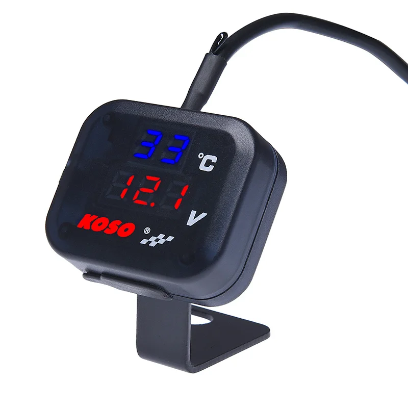 Термометр воздуха Koso для мотоциклов светодиодный вольтметр дисплей 2 в 1 с USB |