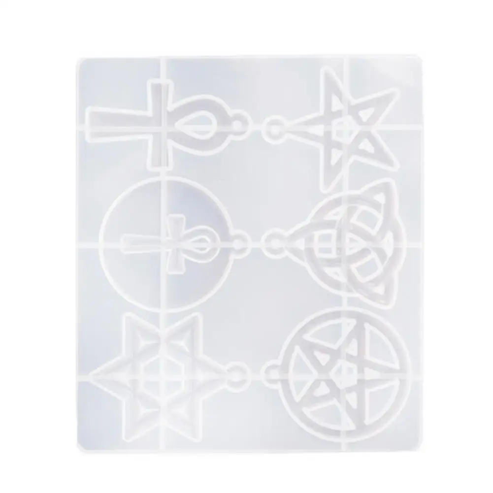 

Ix-pointed Star Mirror Uv Glue Ab Glue Mold DIY Resin Crystal Epoxy Material Silicone Mold Pentagram Art Home Decoration