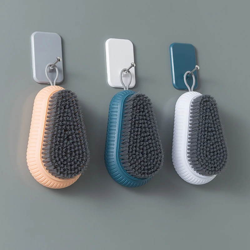 1pc Plastic Handle Brush Soft Brush Hangable Laundry Brush Household Cleaning Multi-Functional Shoe Brush Cleaning Soft Brush